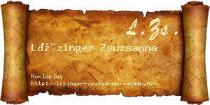 Lézinger Zsuzsanna névjegykártya
